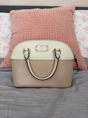 Kate Spade Two-Tone Cream & Pink Grove Street Carli Satchel